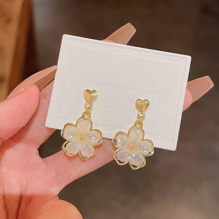 Flower Stud Earrings Premium Quality Elegant Jewelry Women Fashion Accessories
