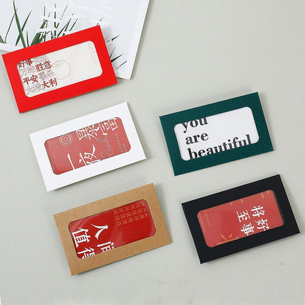 100pcs Without Card 10x6cm Envelopes Window Envelopes Mini Postcard Gift Card