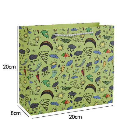 25PCS Cartoon Gift Bags 20x20x8cm Party Favour Paper Tote Bags for Birthday Events