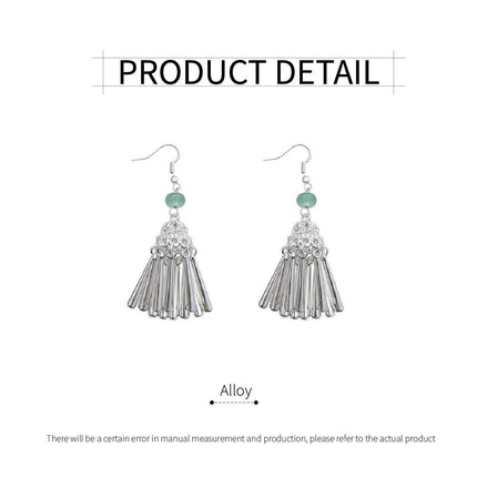 Vintage Ethnic Tassel Long Earrings Bohemian Jewelry Women Stylish Accessory
