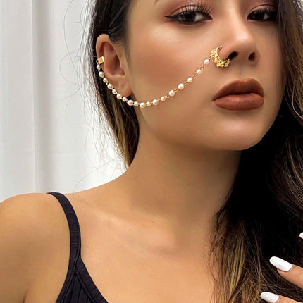 Punk Style Jewelry Chain Earrings Women Fashion Nose Clip Trendy Accessories