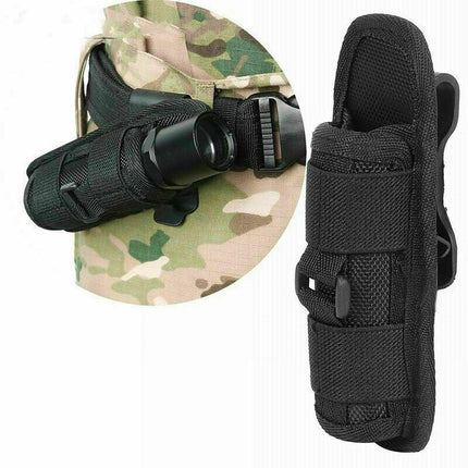 Portable Outdoor Military Flashlight Bag Pouch Tactical Case Holster Belt Holder
