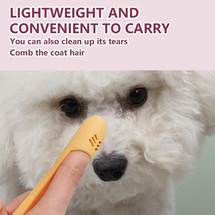 Pet Finger Toothbrush Dog Cat Puppy Teeth Cleaning Soft Brushing Tool Care