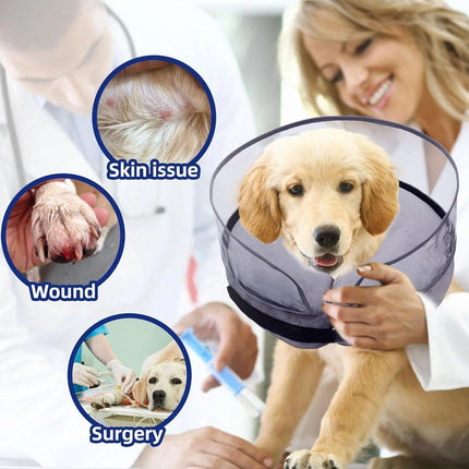 Pet Dog PVC Inflatable Healing Collar Cone Wound Medical Cat Protective Jackets