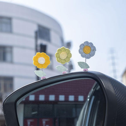 Fashion Car Dashboard Shaking Head Plant Flower Ornaments Automobile Decoration - Aimall