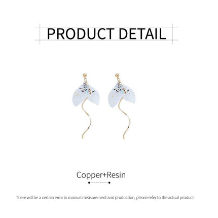 Elegant Fishtail Shaped Earrings For Women Stylish Dangle Jewelry Accessory