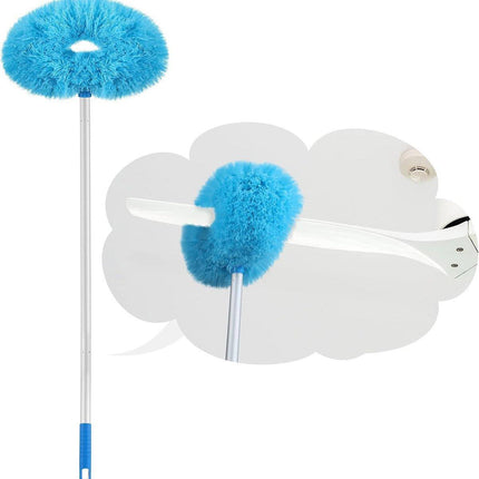 Extendable and Assembled Ceiling Duster Round Brush Dust Sweeper Cleaning Tool