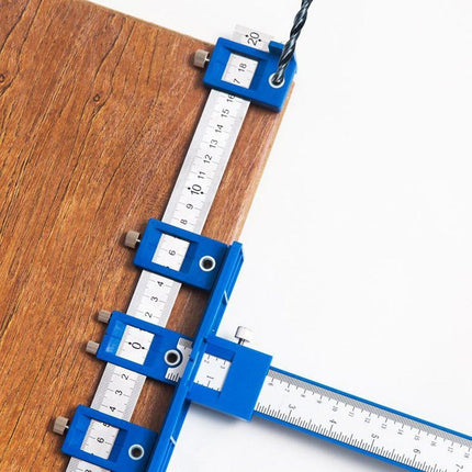 Furniture Carpentry Drill Guide Punch Locator Woodworking Hole Locator Ruler
