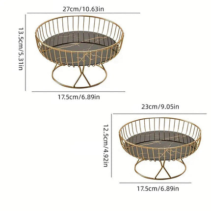 Elegant Ceramic Fruit Plate Dessert Tray Living Room Tea Sum Snack Display Rack