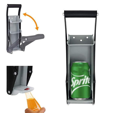Can Crusher 12/16oz Beer Smasher Aluminium Recycling Wall Mount Bottle Opener - Aimall