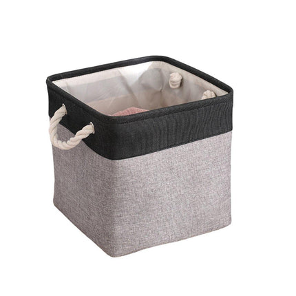 Large Linen Fabric Laundry Basket Home Storage Basket Dirty Clothes Bin Foldable