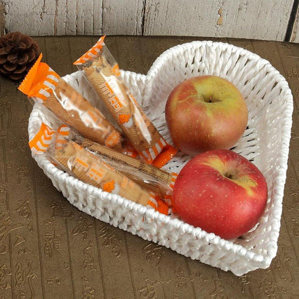 Woven Storage Basket Heart Shaped Bread Basket for Serving and Organizing Items