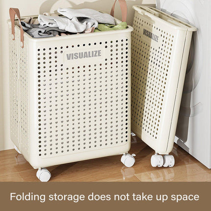 Folding Portable Laundry Basket Multifunctional Storage for Bathroom Household