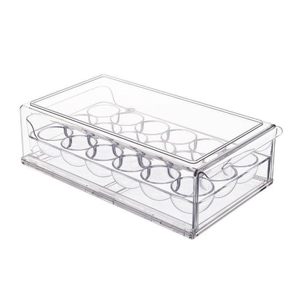 18Compartment Egg Storage Box Stackable Drawer for Kitchen Home Refrigerator Use