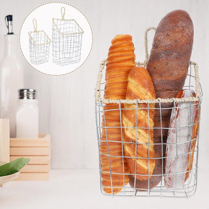 Wire Woven Storage Basket for Home Organization Sundry Basket Decorative Storage