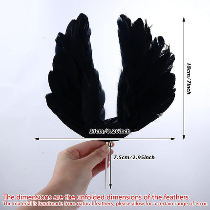 Angel Feather Wings Cake Toppers Party Decoration for Birthday Wedding Festive
