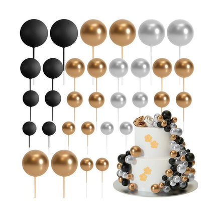 4set Colourful Foam Balls Cake Decoration Mini Balls Birthday Party Decor