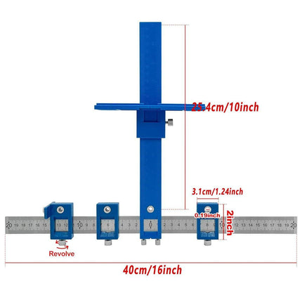 Furniture Carpentry Drill Guide Punch Locator Woodworking Hole Locator Ruler
