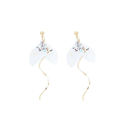 Elegant Fishtail Shaped Earrings For Women Stylish Dangle Jewelry Accessory