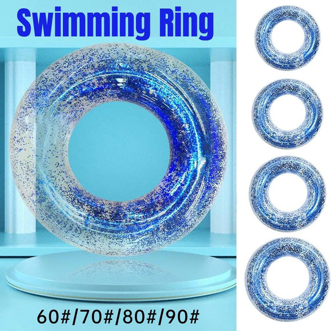 Adult Transparent Inflatable Swim Ring Pool Float Water Fun Beach Accessories