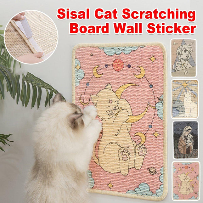 Sisal Cat Scratching Mat Wall Sticker Vertical Wear-resistant Claw Sharpening