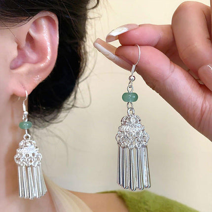 Vintage Ethnic Tassel Long Earrings Bohemian Jewelry Women Stylish Accessory