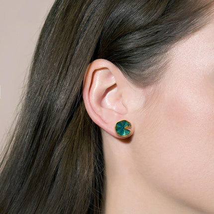 Green Lotus Leaf Summer Stud Earrings Elegant Floral Earrings for Women Jewelry