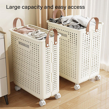 Folding Portable Laundry Basket Multifunctional Storage for Bathroom Household