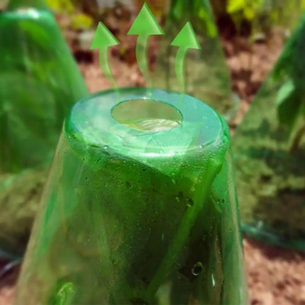 12PCS Clear Garden Plant Protector Bell Covers Round for Frost Birds Weather