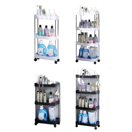 Multi Layer Rolling Storage Cart Kitchen Bathroom Organizer Shelf with Wheels