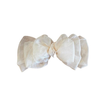 Large Tulle Bow Hair Clip Women Hair Clip Arty Headdress Gifts Ponytail Party - Aimall