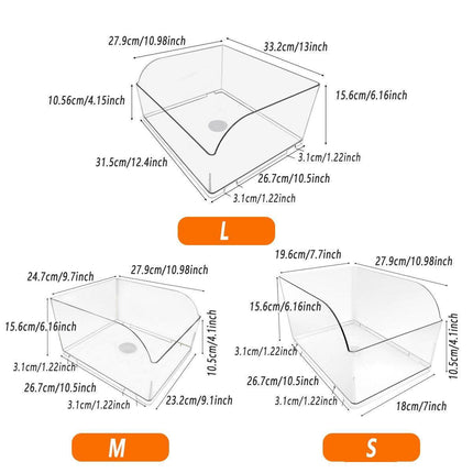 10PCS Clear Plastic Storage Box Set Food Supermarket Display Organizer Container