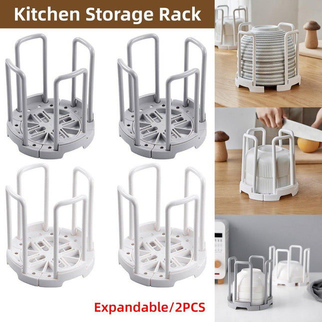 2pcs Kitchen Dish Drying Rack with Drainage Storage Cup Holder Organizer Stand
