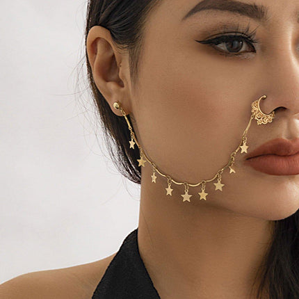 Punk Style Jewelry Chain Earrings Women Fashion Nose Clip Trendy Accessories