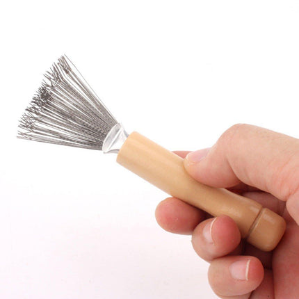 4PCS Hair Comb Cleaning Brush Set Wooden Airbag Comb Cleaner Claw Brush Tool