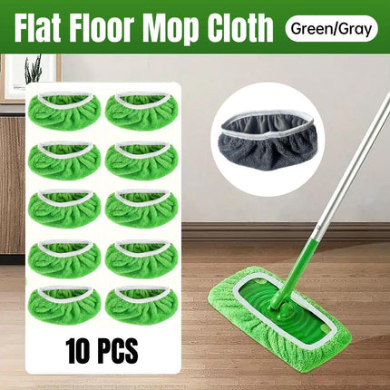10PCS Replacement Mop Cloth Water Absorbent Wet Dry Refill Cover Household Tool