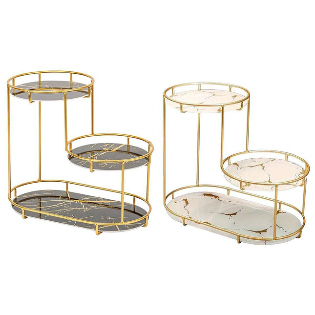 Round Multi-Tier Metal Storage Rack for Bathroom Vanity Kitchen Storage Rack