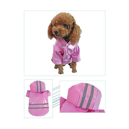 L Size Outdoor Hoodies Jacket Waterproof Pet Dog Clothes Puppy Raincoat Rain Coat - Aimall