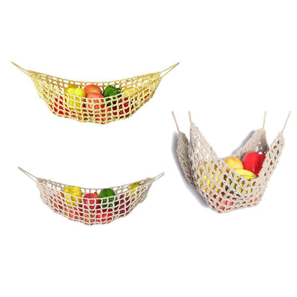 Under Desk Hanging Fruit Basket Kitchen Storage Net Home Organizer for Fruits