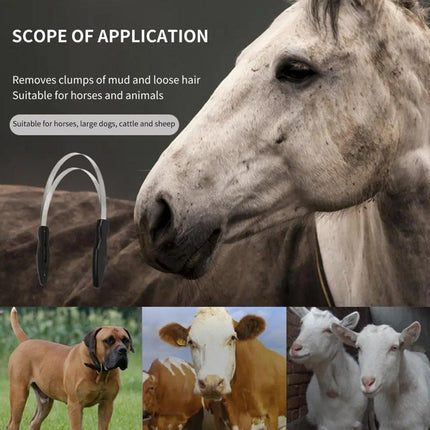 Horse Sweat Scraper Serrated Grooming Tool For Cleaning And Shaving Harness