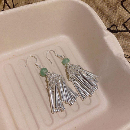 Vintage Ethnic Tassel Long Earrings Bohemian Jewelry Women Stylish Accessory