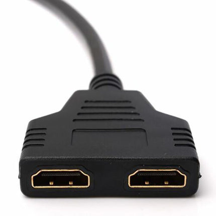 HDMI Splitter 1 In 2 Out Cable Adapter Converter 1080 Multi Display Duplicator - Aimall