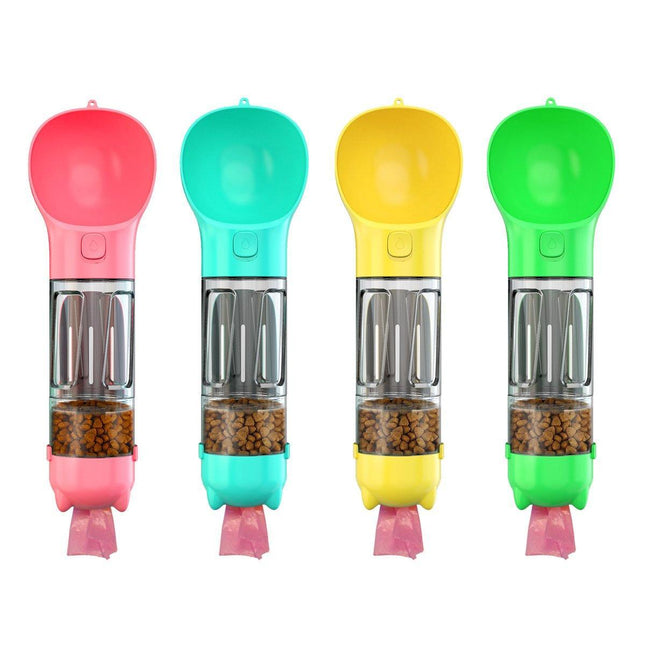 Portable Pet Water Drink Bottle Dog Travel Bowl Dispenser Rubbish Disposal Bags