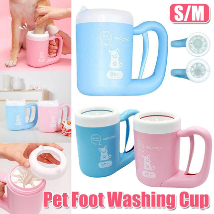 Dog Paw Cleaner Cup Pet Foot Washer Cat Paw Cleaning Brush for Home Travel Use