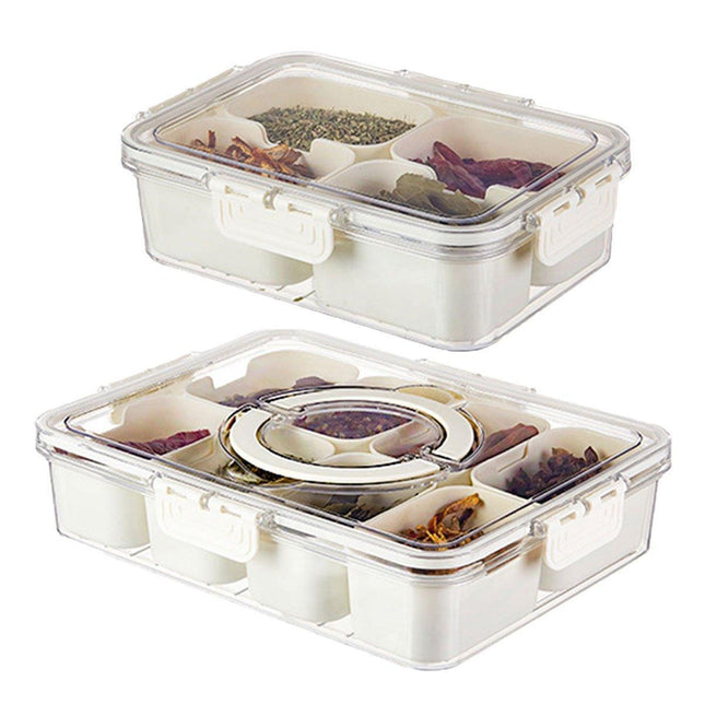 Food Grade Airtight Storage Box Portable Multi-compartment Seasoning Container