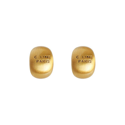 Temperament Matte Brushed Texture Simple Stud Earrings Fashion Jewelry for Women
