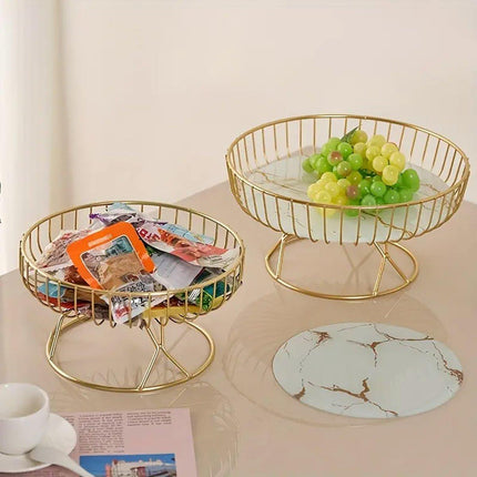 Elegant Ceramic Fruit Plate Dessert Tray Living Room Tea Sum Snack Display Rack
