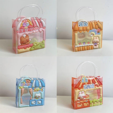 10pcs Cartoon Bear Rabbit Gift Bags Birthday Party Favour Creative Handbags