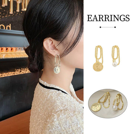Vintage Asymmetric Long Earrings Fashion Unique Creative Jewelry Design
