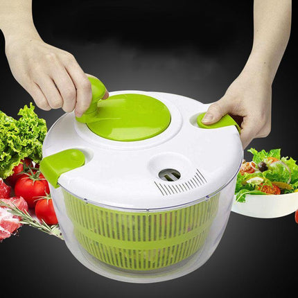 Salad Spinner Vegetable Lettuce Salad Leaves Washer Dryer Serving Bowl Container - Aimall